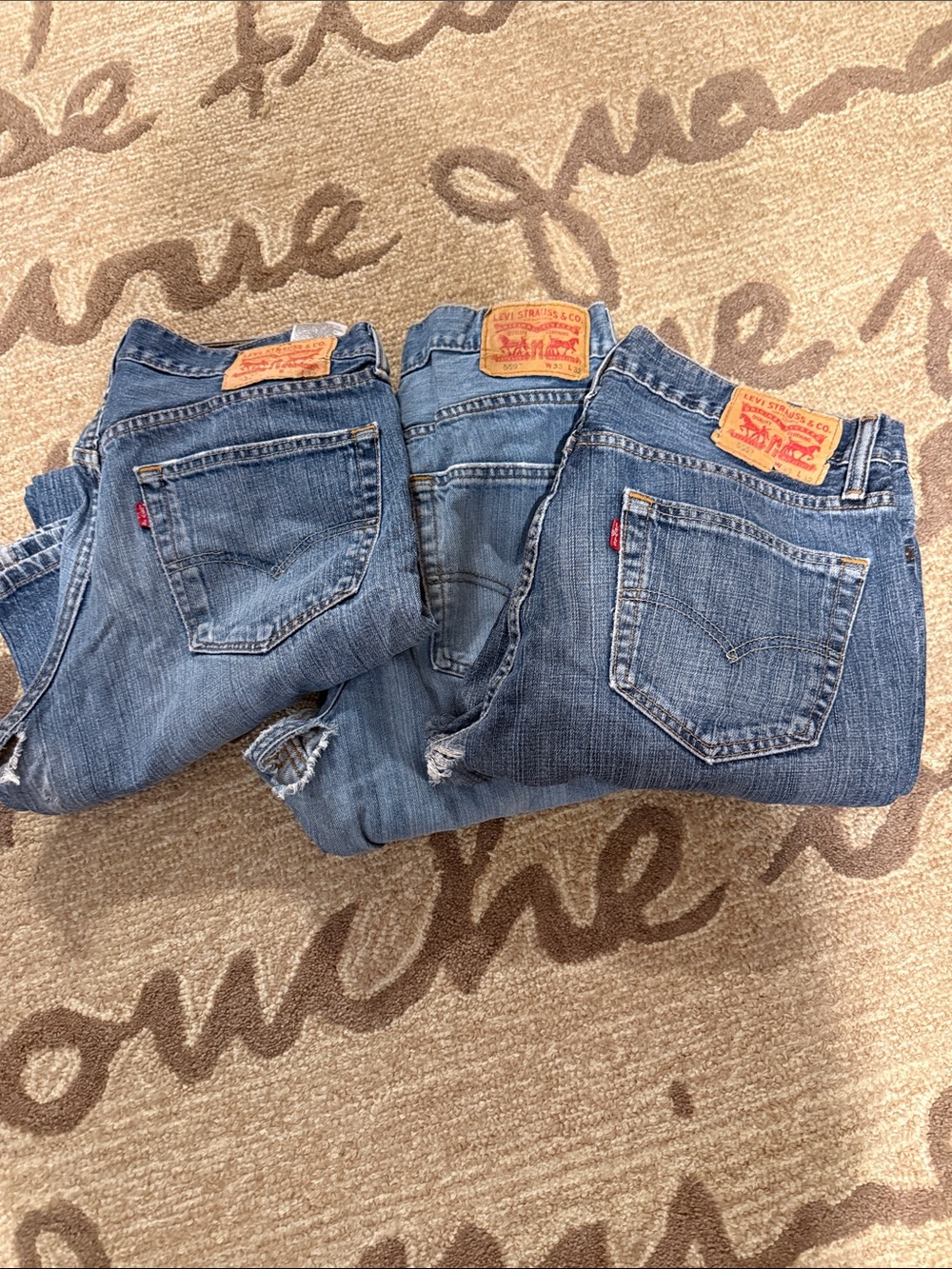 Levi's Medium Blue Bootcut Jeans Trio